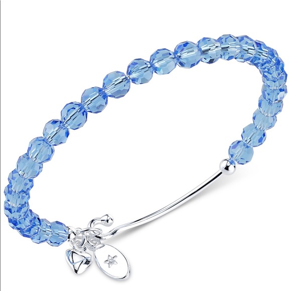 NWT❣️”Unwritten” Crystal Bead Bangle Bracelet - Picture 2 of 2